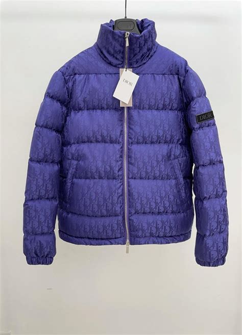 dior purple oblique jacket|Dior oblique puffer.